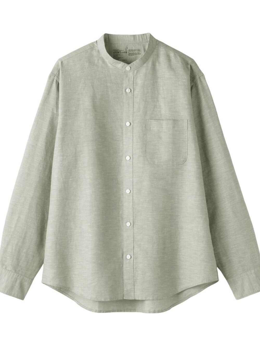 Hemp Cotton Stand Collar Shirt